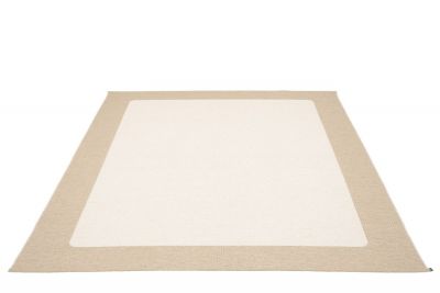 Ilda Kunststoffteppich 180x180 cm Beige-Vanille Pappelina EINZELSTÜCK